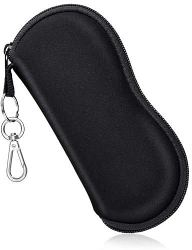OffiEase Custodia per occhiali da sole, custodia morbida per occhiali da lettura, per bambini, donne, uomini, Futi, Nero , L