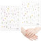 2 Sheets Flower Nail Stickers, 5D Embossed Summer Floral Leaf Plant Nail Decorations Self-Adhesive Beautiful Spring Wildflower Nail Decals Manicure Flora Art Supplies for Women Girls