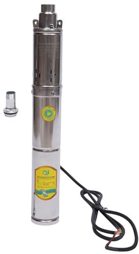 370W Tiefbrunnenpumpe DC 24V Edelstahl Tauchpumpe 2m³/h Max. Förderhöhe 65M Wasserpumpe für Brunnen Landwirtschaft Garten Bewässerung