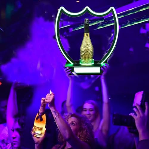 LED Shelf, Bottle Service, Bottle Service Sign Tray Wine Rack, LED Ace of Spade Champagne Bottle Presenter, Night Club Wedding Party Bar Pub Wine Rack,B