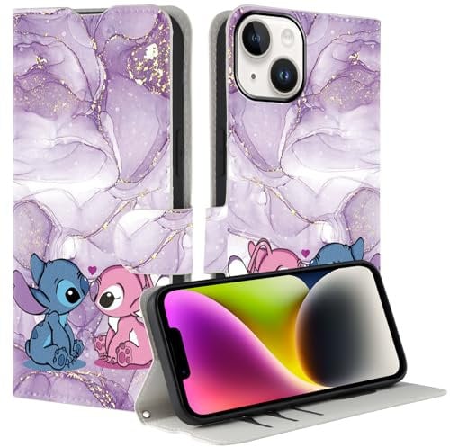 Omyzo Cute Case for iPhone X XS Case 5,8,Cartoon Anime Pattern Design Cover With Card Holder Wallet Shockproof Shell Premium PU Leather Flip Slots Kickstand Protective Case,Kawaii