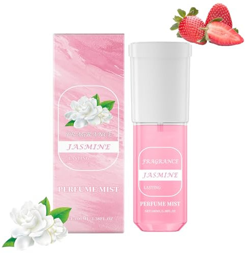Bodyspray Parfum, Parfüm Bodyspray Damen, Bodyspray Damen, Body & Hair Fragrance Spray, Parfum Geeignet, Parfum Duftspray, Langanhaltender Duft Körperspray Damen (Jasmin)