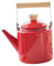 GALPADA Olla De Esmalte Calentador De Agua Portátil Linda Tetera Jarra Con Filtro De Agua Balde Tetera Para Acampar Tetera Antigua Tetera De Acero Inoxidable Mango De Madera Rojo