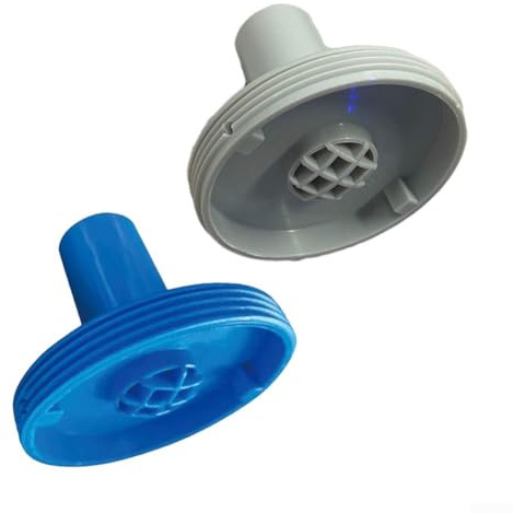 Poolauslass-Anschlüsse, Siebanschluss für Intex, 3,8 cm Pools, Wasserstrahl-Anschluss-Set, für Intex Aufstellpools Ersatzteil (grau + blau)