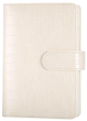JIANTA Ringbuch A6 Binder 6 Loch nachfüllbar, A6 Budget Planner Kunstleder