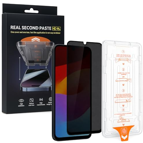 Wigento SnapFit Privacy Schutzglas für Samsung Galaxy A17 5G / 4G Installationshilfe 3D Premium Display H9
