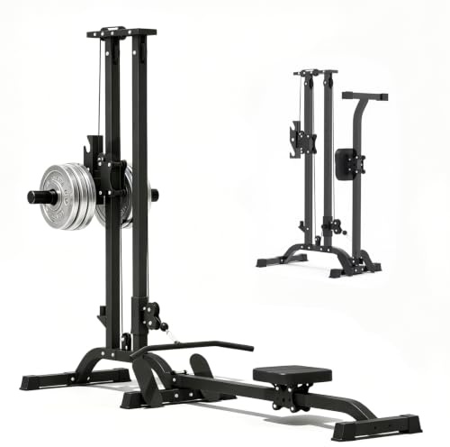 TOUSAINS Home Gym Machine CR63, 330 Lbs Plates Loaded Cable Machine, 2 in 1 Functional Trainer with Rowing Machine, Space Saving Design for Home Gym