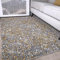 The Rug House Murano gesprenkelt gemusterter Teppich mit Klecksen in Ocker-senfgelb-Gold und créme-grau 160cm x 230cm (5'3 x 7'7)