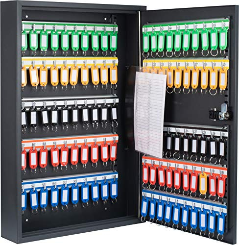 Barska Schlüsselschrank mit verstellbarem Schlüsselschrank, 100 Positionen, Schwarz
