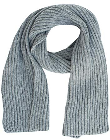 FosterNatur, Damen/Herren Merino Schal dickripp, 100% Wolle Merino extrafein