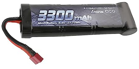 Gens Ace 3300 mAh 8.4 V 7-cell NiMH flat battery with T-connector