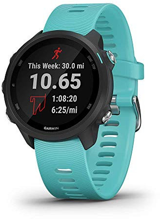 Garmin Forerunner 245 Music, Smartwatch GPS da corsa con musica e dinamica avanzata, Aqua (rinnovato)
