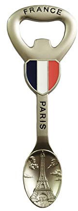 Paris Frankreich 3D-Löffel-Kühlschrank-Magnet Flaschenöffner, Touristensouvenirs-Kollektion, Paris magnetische Aufkleber, Kühlschrankmagnet Bieröffner