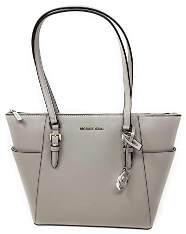 Michael Kors Charlotte Large Top Zip Tote Pearl Grey
