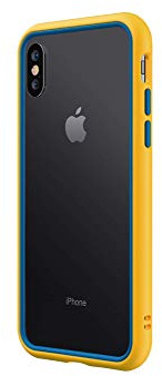 RhinoShield CrashGuard NX Schutzhülle kompatibel mit [iPhone XS Max] | Schlanker Schutz, stoßfest, BPA-frei, Gelb/Azurblau