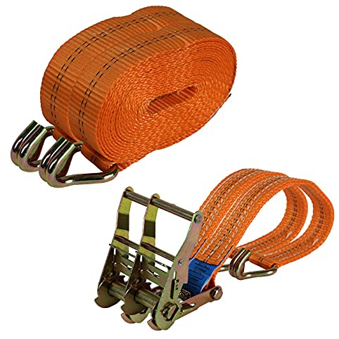 2X TrutzHolm Profi Ratschen Spanngurt Spanngurte Zurrgurt 2-TLG 6m 2t 2to 2000kg TÜV/GS ORANGE