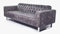 KAWOLA Samt Sofa NILO - 3 Sitzer Sofa, Couch im Glamour Design fürs Wohnzimmer, Elegante Couchgarnitur, Anthrazit Velvet Bezug