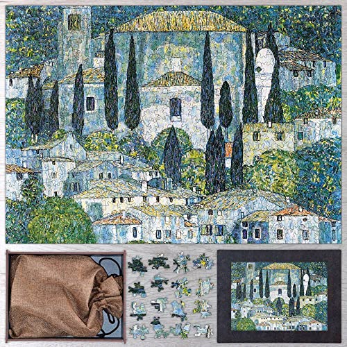Chruch in Cassone Holzpuzzle von Gustav Klimt, Holzpuzzle für Erwachsene, 1000 Teile