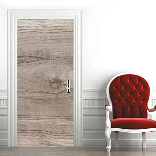CBWRAW 3D Türtapete Fototapete Selbstklebend Türposter Abnehmbar PVC Fototapete Türfolie Türfüllung In Holzoptik Muster Türaufkleber Für Wohnzimmer Erwachsene Kind Schlafzimmer Küche 77x200cm