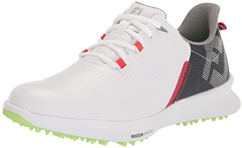 FootJoy Herren Fj Fuel Golfschuh, Weiß, Marineblau, Limette, 46.5 EU