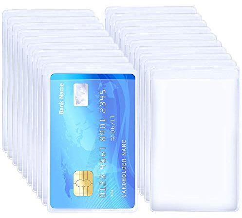 Porta Carte Credito Plastica, 120Pcs Bustine Porta Tessere, Porta Carta d'Identità Possono Essere Utilizzati Per Carte Bancarie, Carte Di Credito, Passaporti, Porta Carte Di Credito Plastica