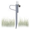 Relaxdays Pincho Sombrilla, Grosor Palo Parasol hasta 32mm, para Jardín, Camping, Playa, Soporte Sombrillas, Acero, Gris