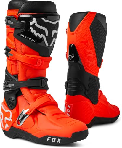 FOX RACING Motion, Stivali da Motocicletta Unisex-Adulto, Arancione Fluo, 42 EU