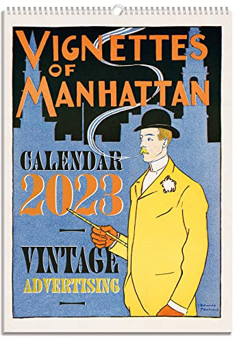 Grupo Erik Offizieller Vintage Kalender 2023, A3-Kalender, 30,5 x 41,9 cm, quadratischer Wandkalender 2023, klassischer Kalender 2023, spiralgebundener Kalender 2023, Flip-Kalender 2023