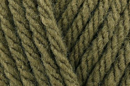Sirdar Hayfield Bonus Chunky Crochet Yarn, 100% Acrylic Soft Knitting Wool for Sweaters, Cardigans, Jumpers, Ponchos and Capes - 100g Ball - Olive Green (634) - Single (1 Ball)