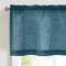 TOPICK Sheer Scheibengardine Blau Voile Bistrogardine 2er Set Transparent Gardine Gaze Schals Fensterschal Kurzstore Klein Fenster für Küche Wohnzimmer Landhaus 2 Stück 130B x 40H(cm)