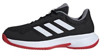 adidas Unisex Court Spec 2 Tennis Shoes, Core Black/Cloud White/Scarlet, 38 2/3 EU