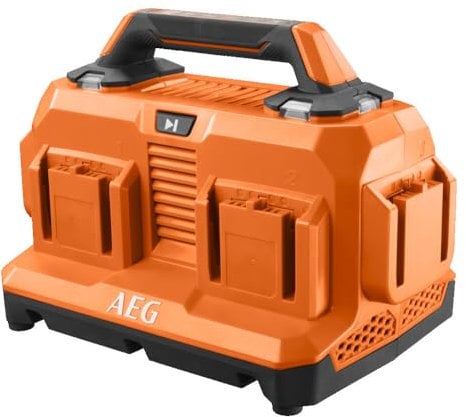 AEG Chargeur 6-Ports Rapide BL18C6 – Charge Séquentielle pour Batteries 18V Pro – Indicateur LED, Refroidissement Actif – Idéal Ateliers ou Multi-Outils
