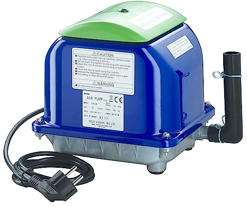 ATB Verdichter ATB-80 - Teichbelüfter zur Sauerstoffversorgung 80 L/min Belüfterpumpe Luftpumpe Belüfter für Teich Aquarium Kleinkläranlage