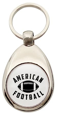 Huuraa Schlüsselanhänger American Football Ball Geschenk Metall Einkaufswagenchip American Football Geschenkidee