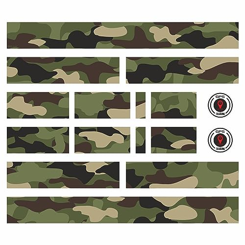 BIKE-label Fahrrad Rahmen Aufkleber 16-teilig XL Sticker Set E-Bike Camouflage Armee X400058VA