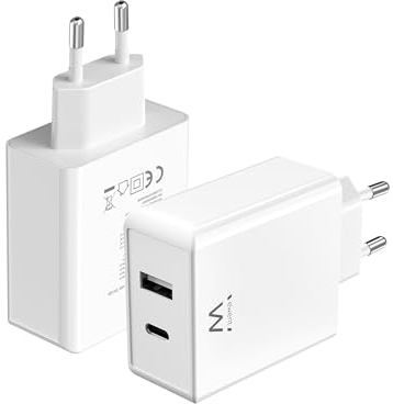 Caricabatterie USB C, Caricatore per iPhone 15/14/13/12/11/Pro/Max/Mini/SE/X/XR/XS/8/7, iPad Pro/Air, Air/Pods Pro, Samsung Galaxy Note, Huawei, XiaoMi etc., 2-porte,45W, QC3.0 GaN Fast Charger