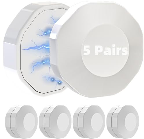 WitMonkey 5 Paar Duschvorhang-Magnetgewichte unten (weiß)