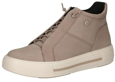 CAPRICE Damen Sneaker hoch aus Leder mit Reißverschluss, Braun (Mud Nubuc), 40 EU