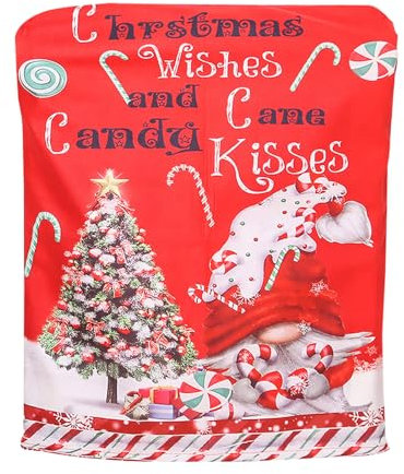 SOYDAN Weihnachtshussen für Stühle, Weihnachtsmann-Elch, , Flanell-Stuhlhussen – bequeme, wiederverwendbare Stuhlrückenbezüge, Festival-Dekoration für Weihnachtsfeier und Bankett