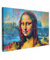 MuchoWow© Wandbilder Groß 120x80 cm XXL Schlafzimmer Home Deko Wohnung Bild Wohnzimmer Fotoleinwand Wand Bilder Leinwand Wall Decor Graffiti - Mona Lisa - Street Art