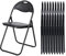 LuxNook Metall Klappstuhl, 150kg belastbar, 10er-Set mit PVC-Polsterung und Rückenlehne. Bequemer Klappstuhl für Gäste, Küche, Camping