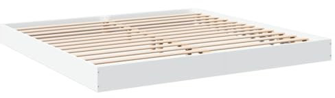 vidaXL Bettgestell Weiß 200x200 cm Holzwerkstoff