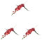 NeaxgeandX 3 Set künstliche Gladiolen, lebendige künstliche Blume für Zuhause, Büro, Festival, Rot, 65 cm