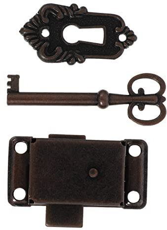 Housoutil 2 Set Serratura Antica Serrature Per Armadi Vintage Serratura In Legno Antico Serratura Antica Per Armadio Serrature Per Armadi Serrature Vintage Con Chiave Serratura