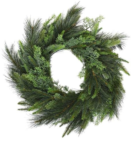 VIVANNO Weihnachtskranz Tannenkranz Kunstkranz gemischt SERTO grün 60x13 cm