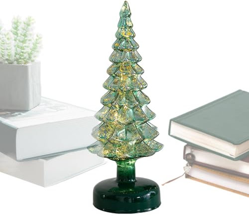 Árbol de Navidad de sobremesa,Luces de árboles de Navidad de sobremesa,Linda luz nocturna de árbol de pequeño - Estatuillas brillantes del árbol de Navidad, encienden la lámpara de escritorio del árbo