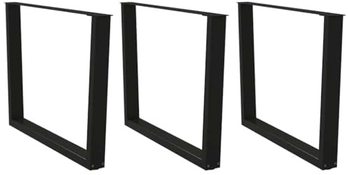 vidaXL Esstisch Beine V-Form 3 Stück Schwarz 100x(72-73,3) cm Stahl