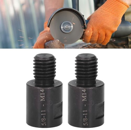 2pcs Angle Grinder Converters, Angle Grinder Adapter Attachment Converter M14 to 5/8in-11 Connector, Polisher Drill Bit Connecting Tool (M14 Female)