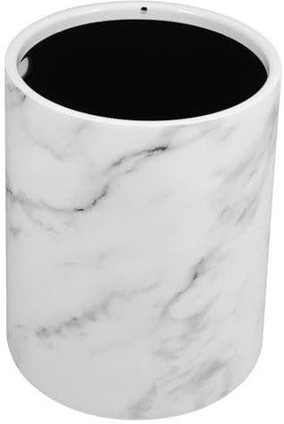 Holibanna Marble Pattern Trash Can 12l Plastic Waste Bin Lidless Garbage Container for Home Bathroom Office Living Room