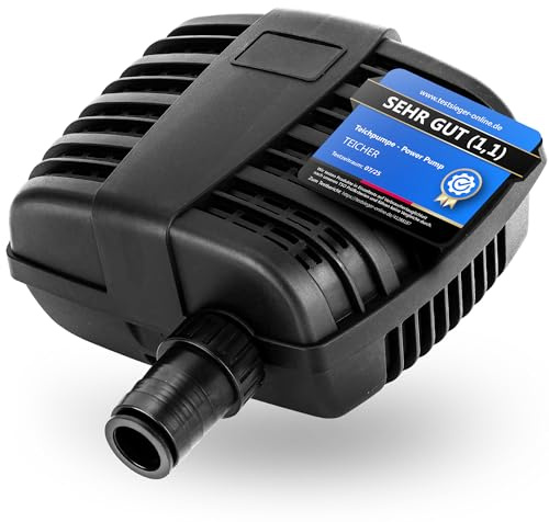 Teicher Filterpumpe PP-3000H [Neues Modell] – Teichpumpe für außen 55W, 3000 l/h Energie effizient | Bachlaufpumpe Gartenteich Bachlauf Wasserfall | Filter Pumpe Teich Pond Pump Teichpumpen IPX8 Norm